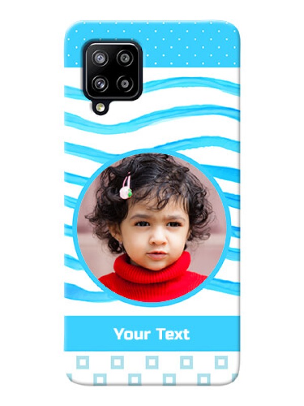 Custom Galaxy M42 5G phone back covers: Simple Blue Case Design
