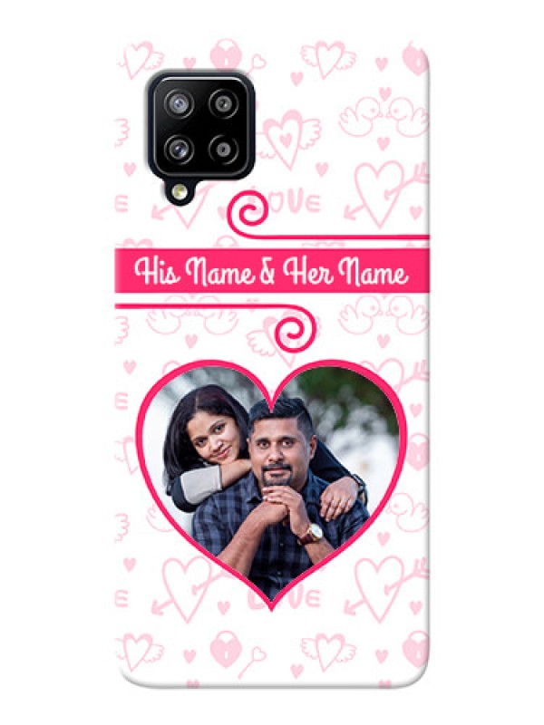 Custom Galaxy M42 5G Personalized Phone Cases: Heart Shape Love Design