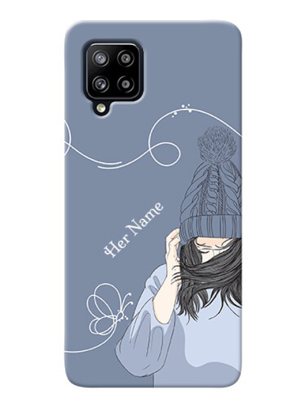 Custom Galaxy M42 5G Custom Mobile Case with Girl in winter outfit Design
