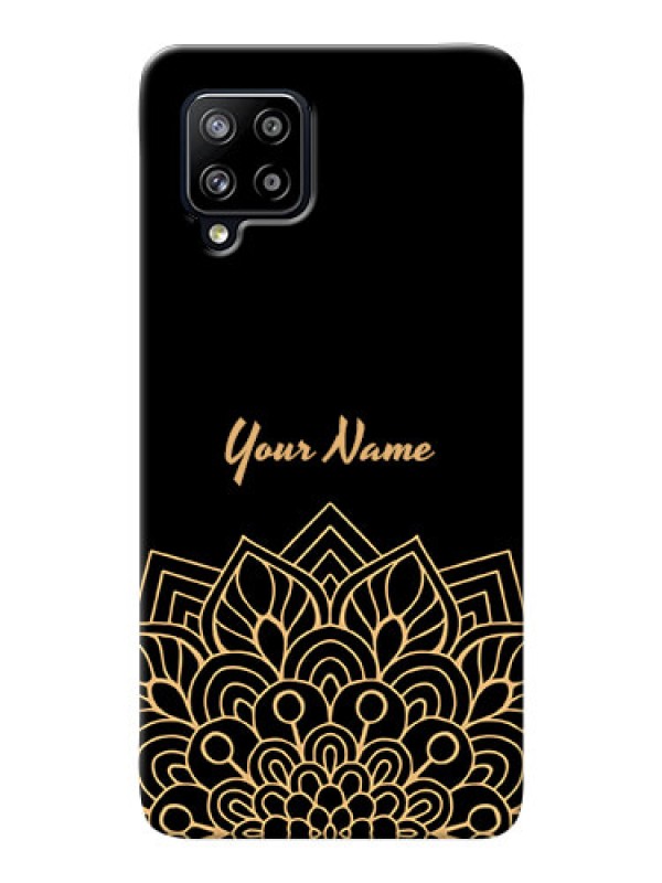 Custom Galaxy M42 5G Back Covers: Golden mandala Design