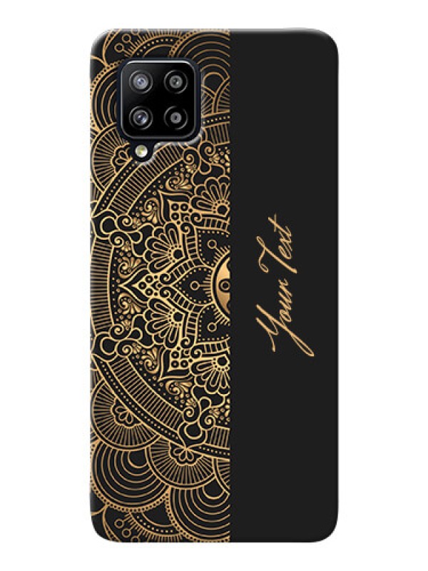 Custom Galaxy M42 5G Back Covers: Mandala art with custom text Design