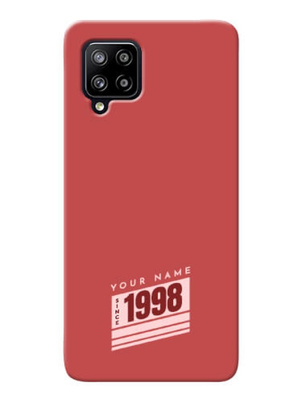 Custom Galaxy M42 5G Phone Back Covers: Red custom year of birth Design