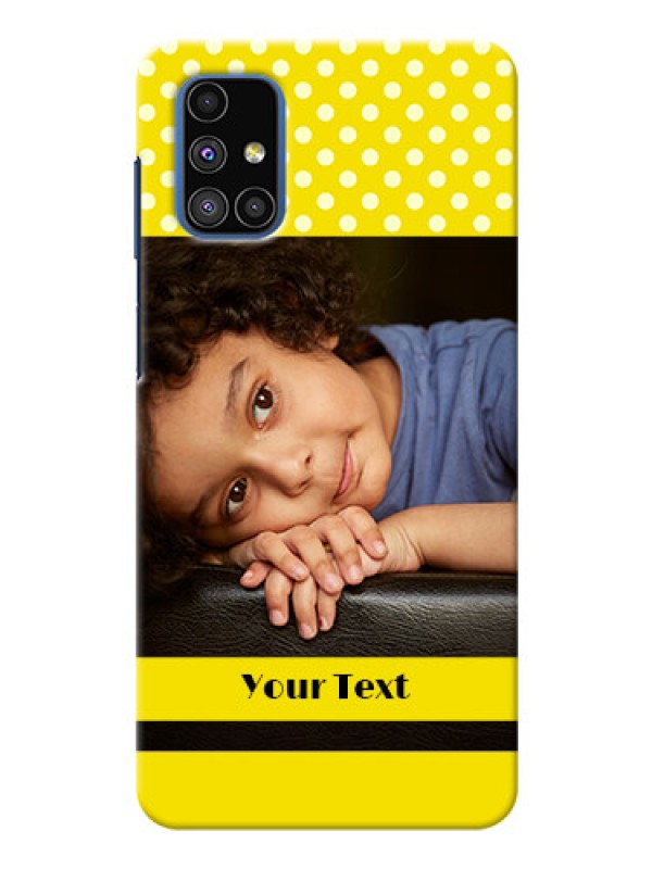 Custom Galaxy M51 Custom Mobile Covers: Bright Yellow Case Design