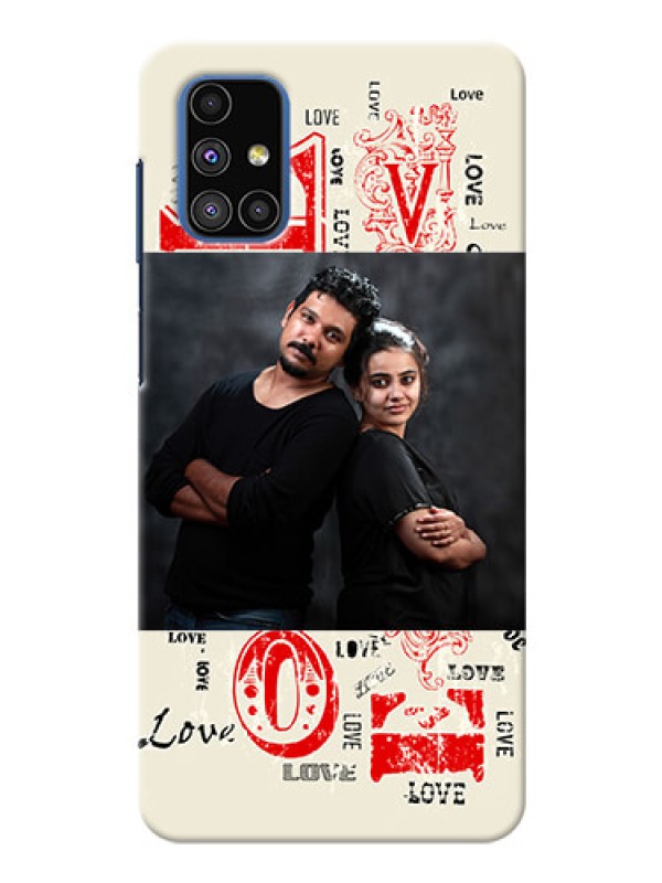 Custom Galaxy M51 mobile cases online: Trendy Love Design Case