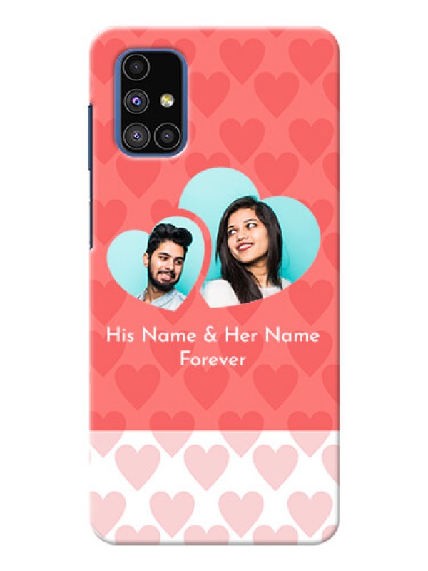 Custom Galaxy M51 personalized phone covers: Couple Pic Upload Design