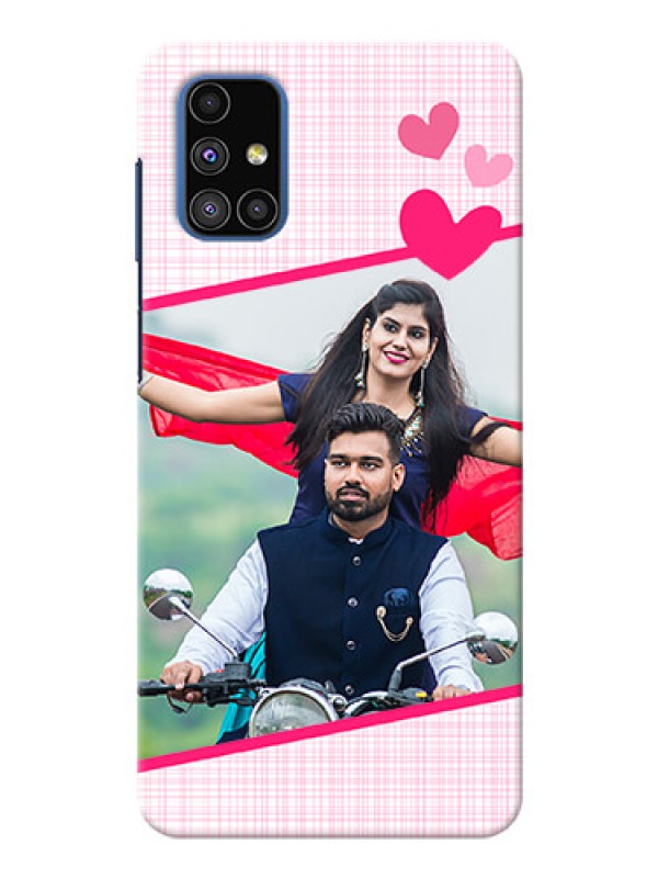 Custom Galaxy M51 Personalised Phone Cases: Love Shape Heart Design