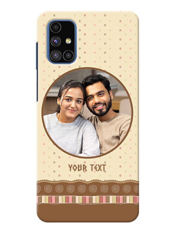 Custom Galaxy M51 Mobile Cases: Brown Dotted Mobile Case Design