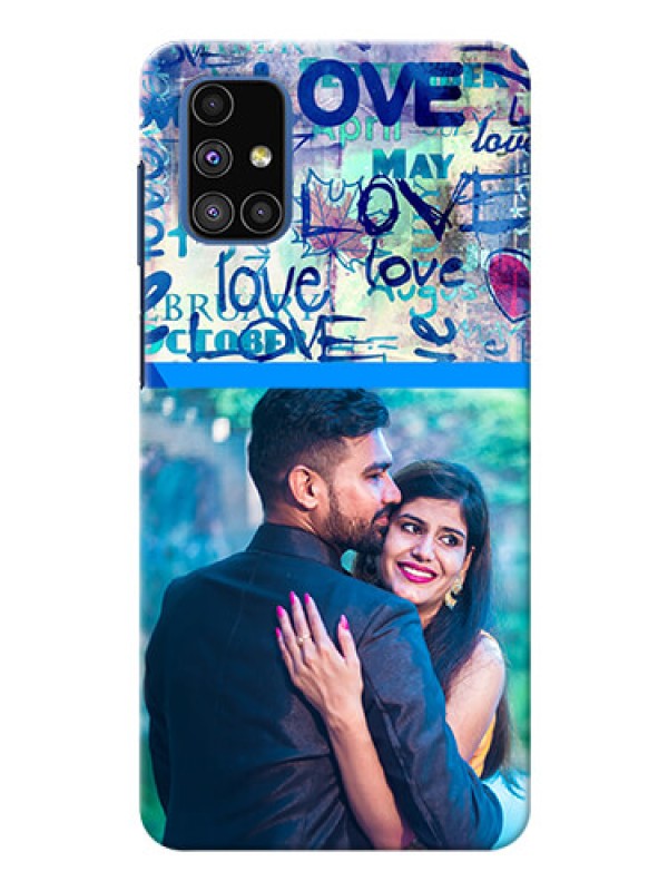 Custom Galaxy M51 Mobile Covers Online: Colorful Love Design