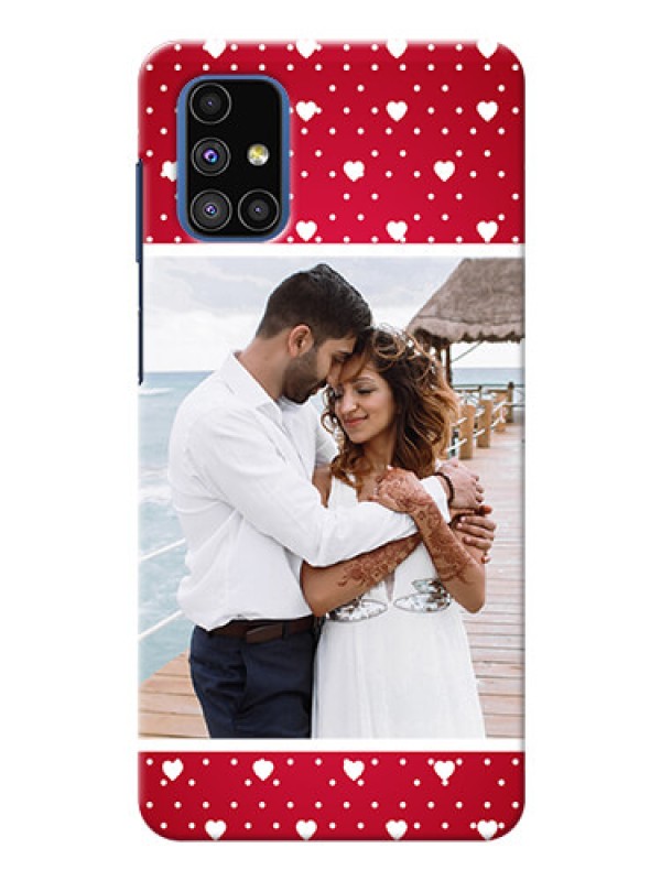 Custom Galaxy M51 custom back covers: Hearts Mobile Case Design