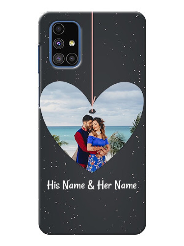 Custom Galaxy M51 custom phone cases: Hanging Heart Design