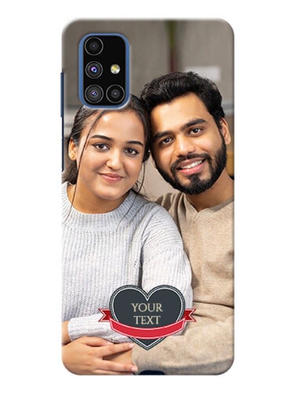 Custom Galaxy M51 mobile back covers online: Just Married Couple Design