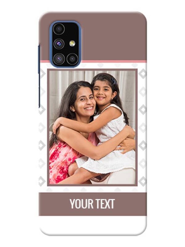 Custom Galaxy M51 custom back covers: Simple Diamond Design