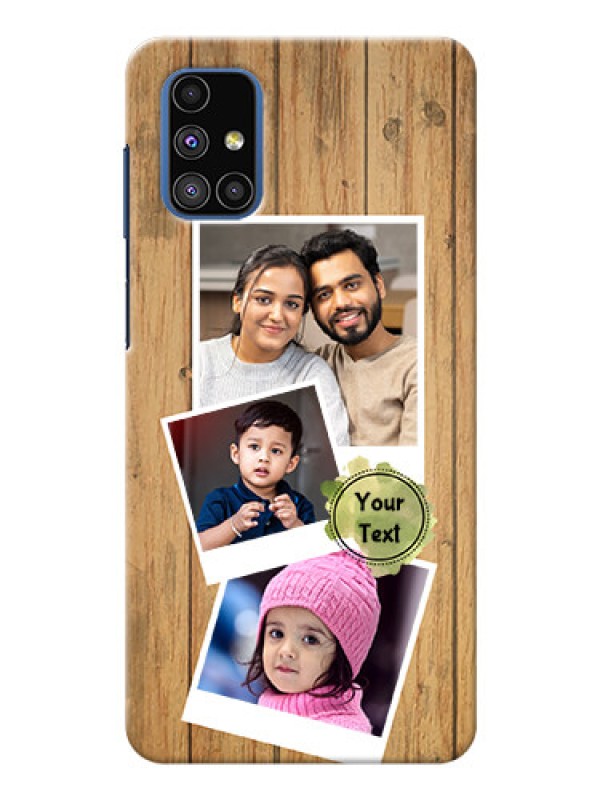 Custom Galaxy M51 Custom Mobile Phone Covers: Wooden Texture Design