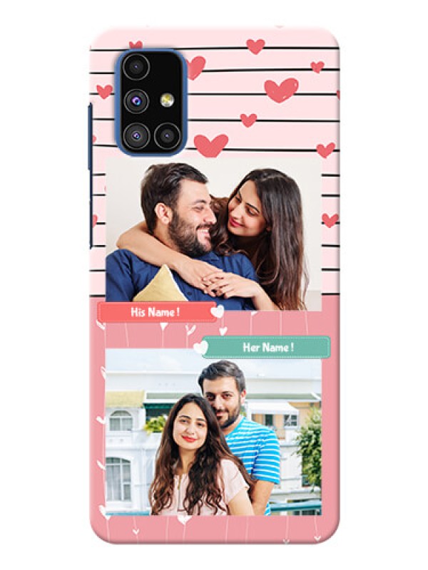 Custom Galaxy M51 custom mobile covers: Photo with Heart Design