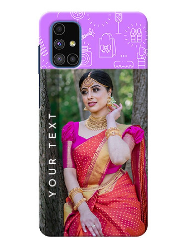 Custom Galaxy M51 Personalized Phone Cases: Birthday Icons Design