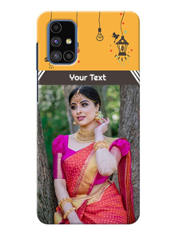 Custom Galaxy M51 custom back covers with Family Picture and Icons 