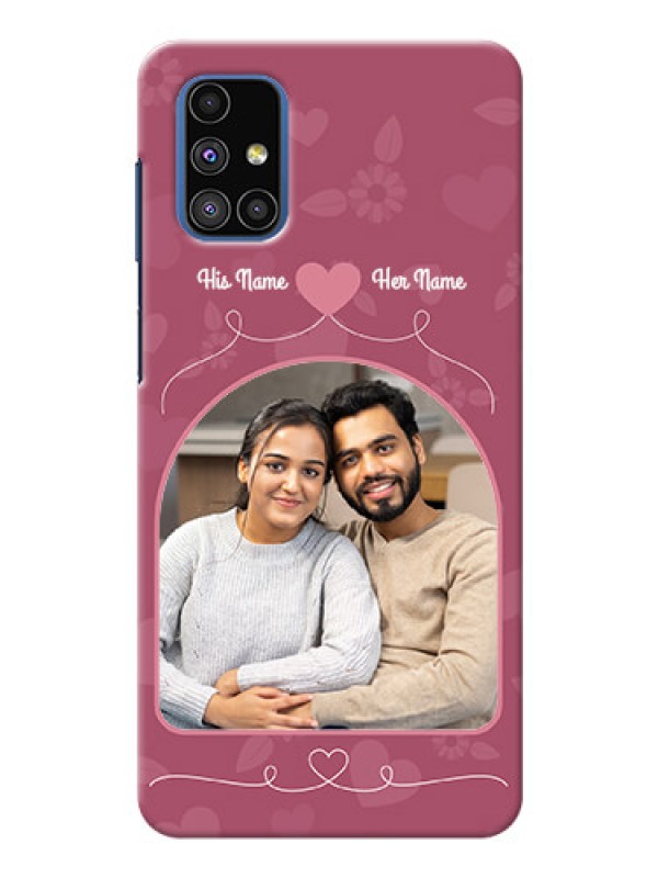 Custom Galaxy M51 mobile phone covers: Love Floral Design