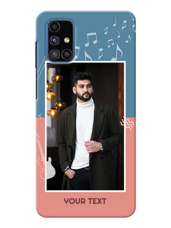 Custom Galaxy M51 Phone Back Covers with Color Musical Note Design