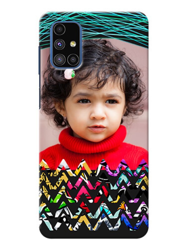 Custom Galaxy M51 personalized phone covers: Neon Abstract Design