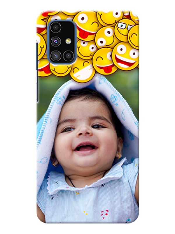 Custom Galaxy M51 Custom Phone Cases with Smiley Emoji Design