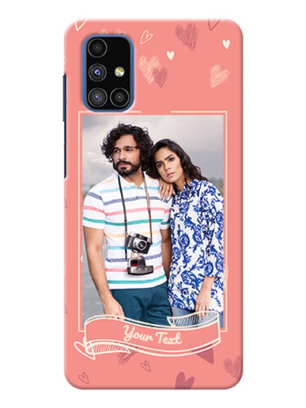 Custom Galaxy M51 custom mobile phone cases: love doodle art Design
