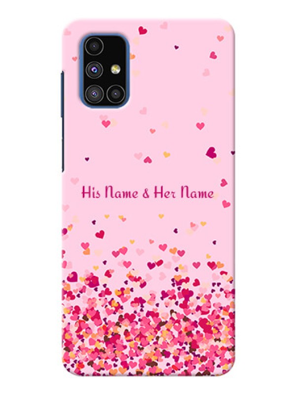 Custom Galaxy M51 Phone Back Covers: Floating Hearts Design