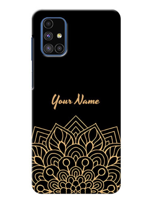 Custom Galaxy M51 Back Covers: Golden mandala Design