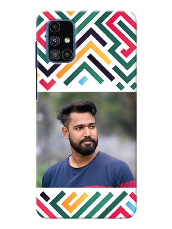 Custom Galaxy M51 Custom Mobile Case with Colorful Maze Pattern Design