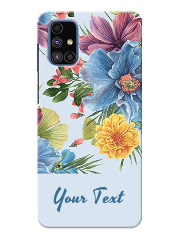 Custom Galaxy M51 Custom Phone Cases: Stunning Watercolored Flowers Painting Design