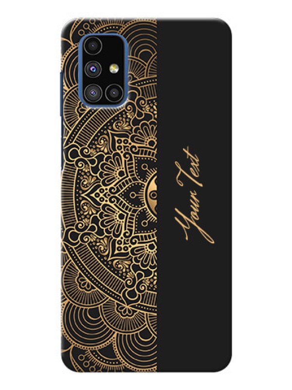 Custom Galaxy M51 Back Covers: Mandala art with custom text Design