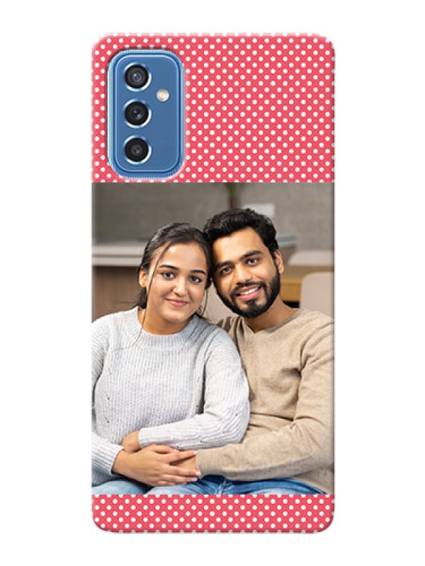 Custom Galaxy M52 5G Custom Mobile Case with White Dotted Design