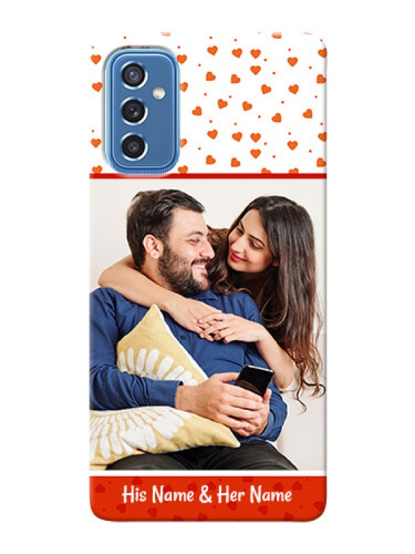 Custom Galaxy M52 5G Phone Back Covers: Orange Love Symbol Design