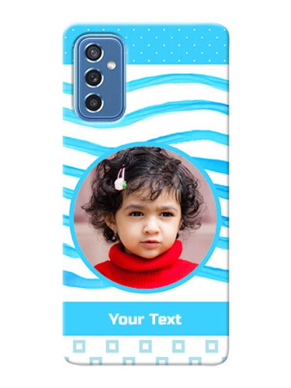 Custom Galaxy M52 5G phone back covers: Simple Blue Case Design