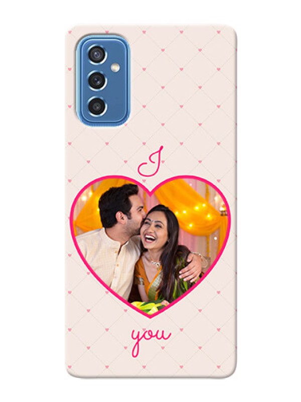 Custom Galaxy M52 5G Personalized Mobile Covers: Heart Shape Design