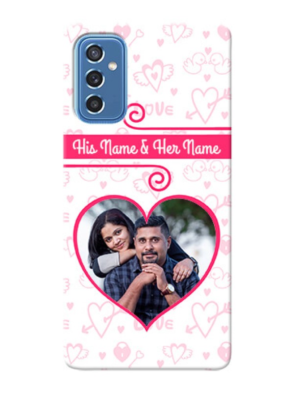 Custom Galaxy M52 5G Personalized Phone Cases: Heart Shape Love Design