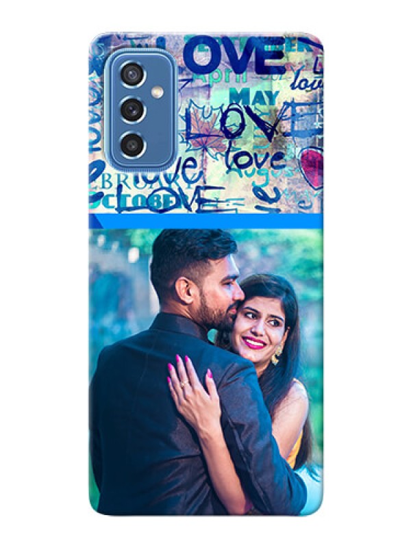 Custom Galaxy M52 5G Mobile Covers Online: Colorful Love Design