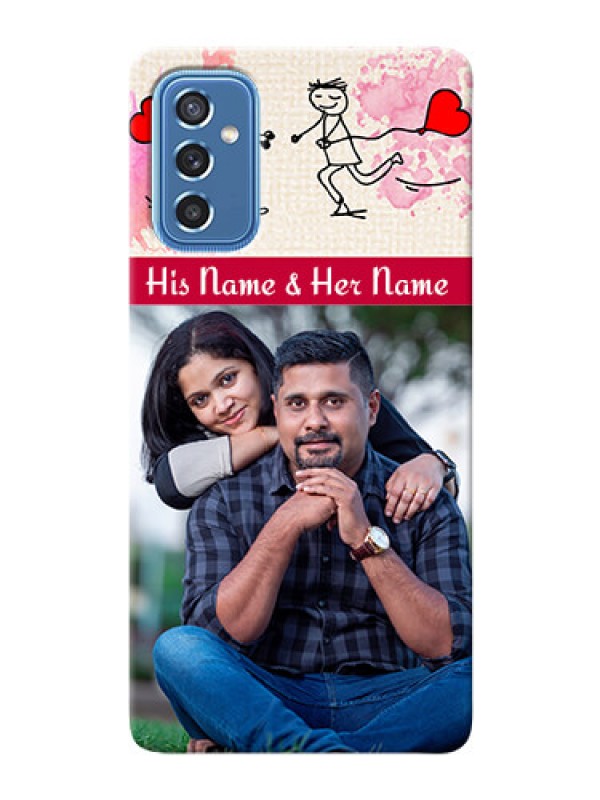 Custom Galaxy M52 5G phone back covers: You and Me Case Design