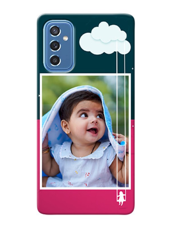 Custom Galaxy M52 5G custom phone covers: Cute Girl with Cloud Design