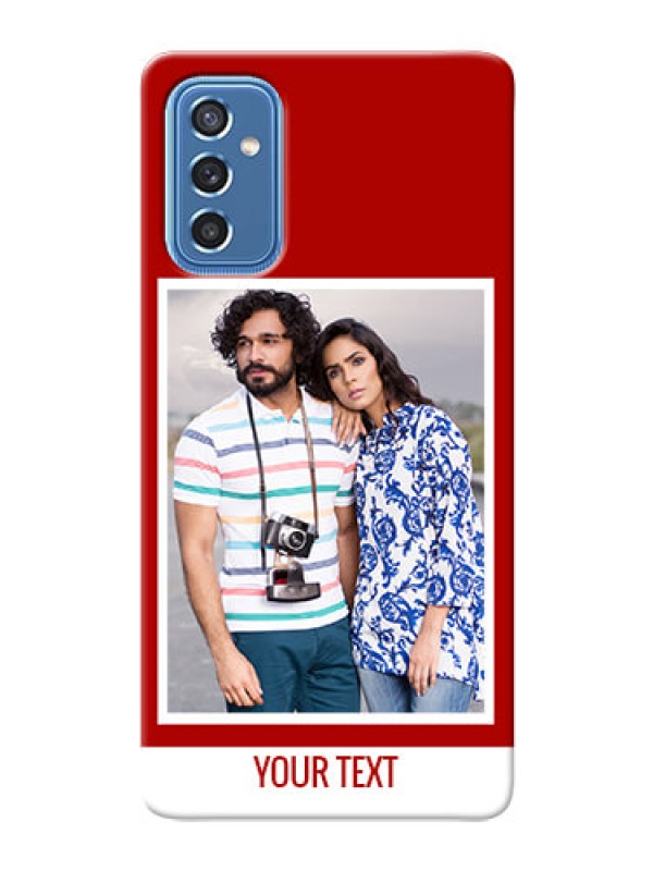 Custom Galaxy M52 5G mobile phone covers: Simple Red Color Design