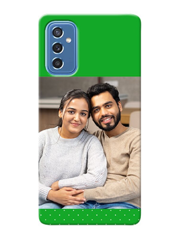 Custom Galaxy M52 5G Personalised mobile covers: Green Pattern Design