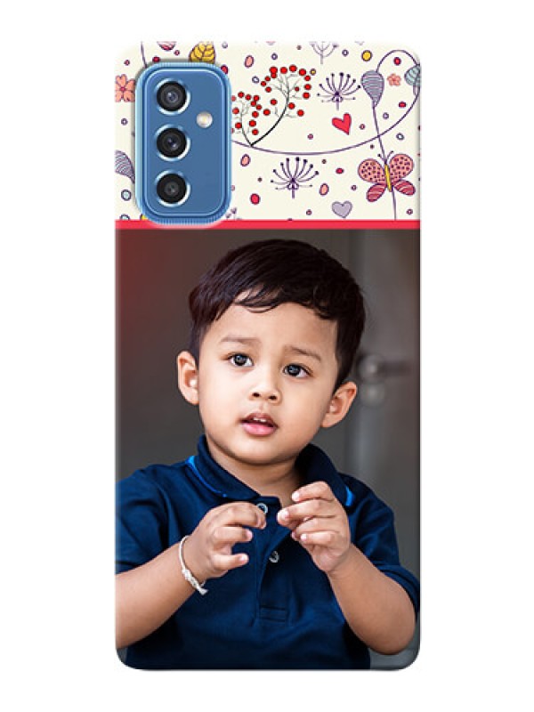 Custom Galaxy M52 5G phone back covers: Premium Floral Design