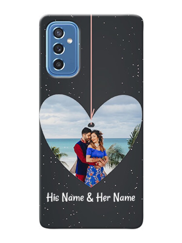 Custom Galaxy M52 5G custom phone cases: Hanging Heart Design