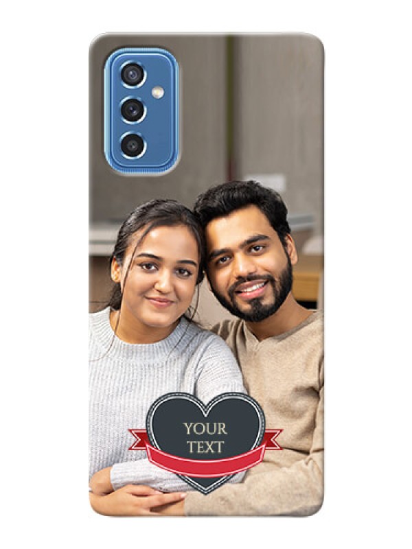 Custom Galaxy M52 5G mobile back covers online: Just Married Couple Design