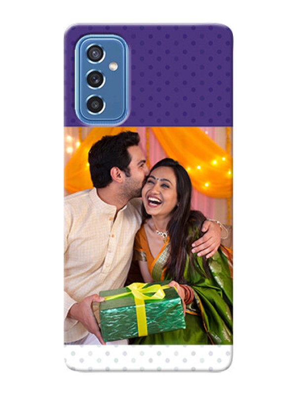 Custom Galaxy M52 5G mobile phone cases: Violet Pattern Design