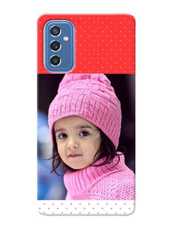 Custom Galaxy M52 5G personalised phone covers: Red Pattern Design