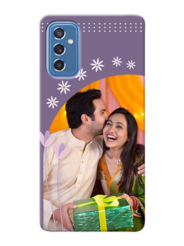 Custom Galaxy M52 5G Phone covers for girls: lavender flowers design 