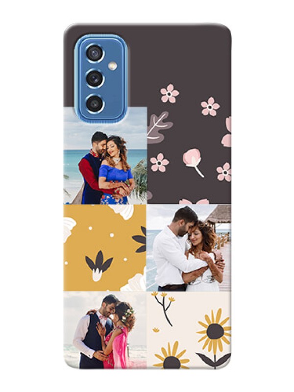 Custom Galaxy M52 5G phone cases online: 3 Images with Floral Design