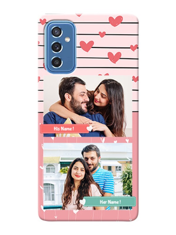 Custom Galaxy M52 5G custom mobile covers: Photo with Heart Design