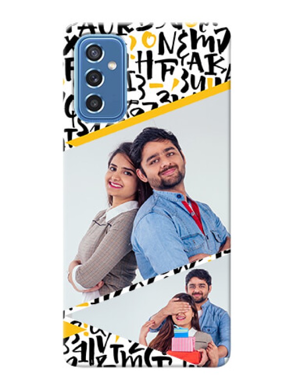 Custom Galaxy M52 5G Phone Back Covers: Letters Pattern Design
