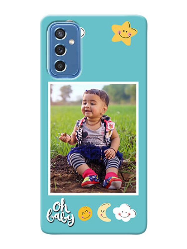Custom Galaxy M52 5G Personalised Phone Cases: Smiley Kids Stars Design